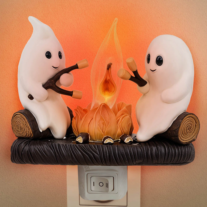 Halloween Spökläger Eldkorg Nattljus