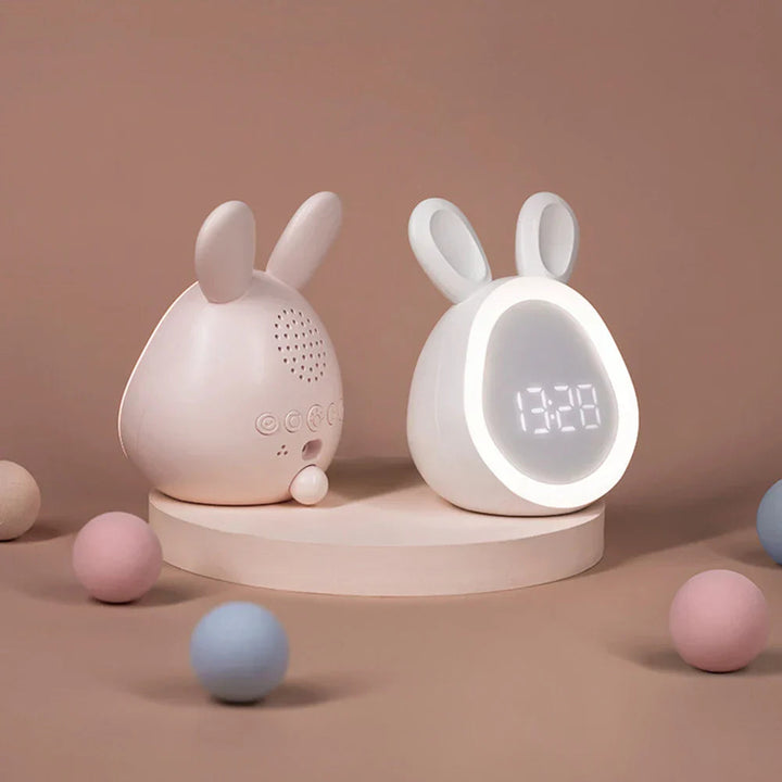 GlowBunny – Söt Barn Alarmklocka med Nattljus &amp; Justerbar Ljusstyrka