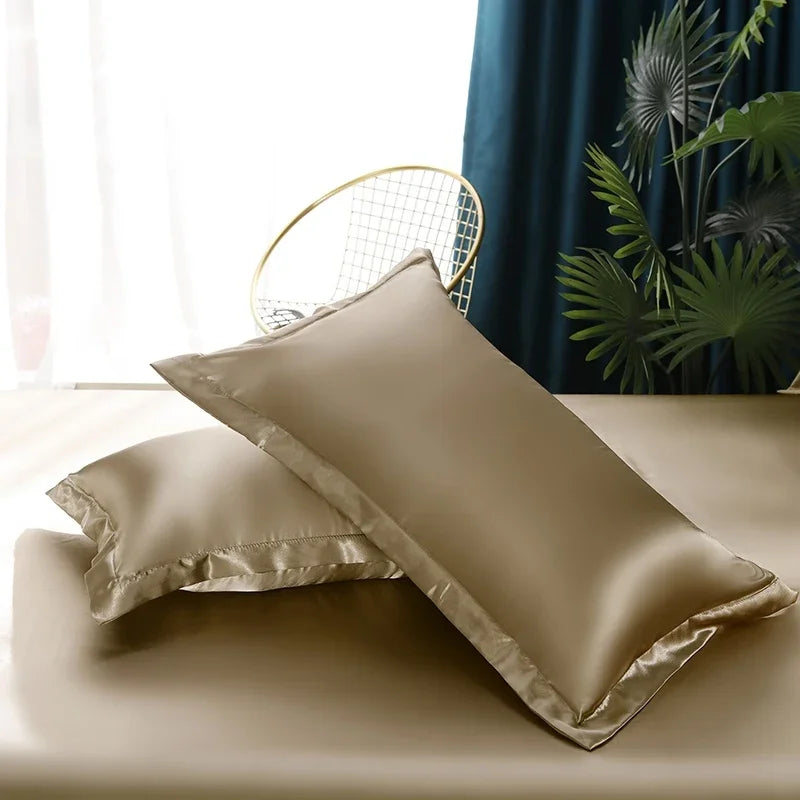 Lyxigt Siden Satin Sängkläder Set - SilkElegance