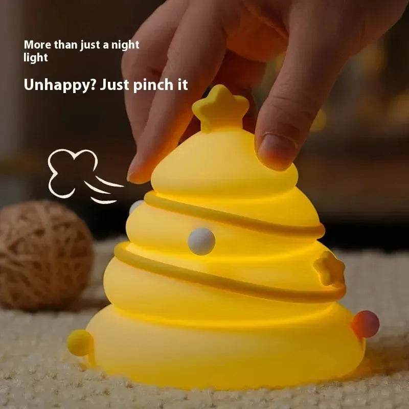 Silicone Christmas Tree Night Lights USB Rechargeable Cute Cartoon Kid Birthday Gifts