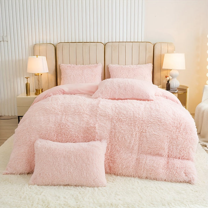 Ultra Soft Plush Duvet Cover Set with Zipper - Luxury &amp; Comfort