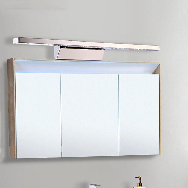 Rektangulär Inomhus Spegelbelysning i Rostfritt Stål 16"/19.5" W LED Modern Väggmonterad Lampa i Krom, Varm/Vit Belysning