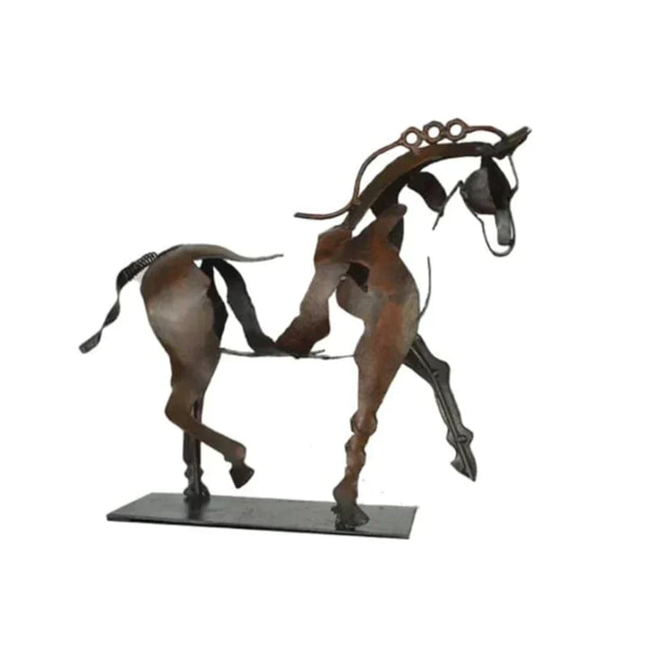 Hästs skulptur - AdonisMetal - Rustik Elegans - Tidlös Dekorativ Bit