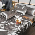 Lyxigt Solid Satin Täcke - SilkSerenity