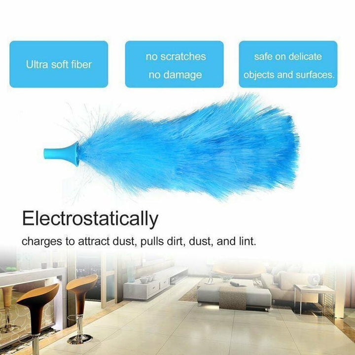 360° roterande elektrisk snurrduster motoriserad dammduk med 2 borstar