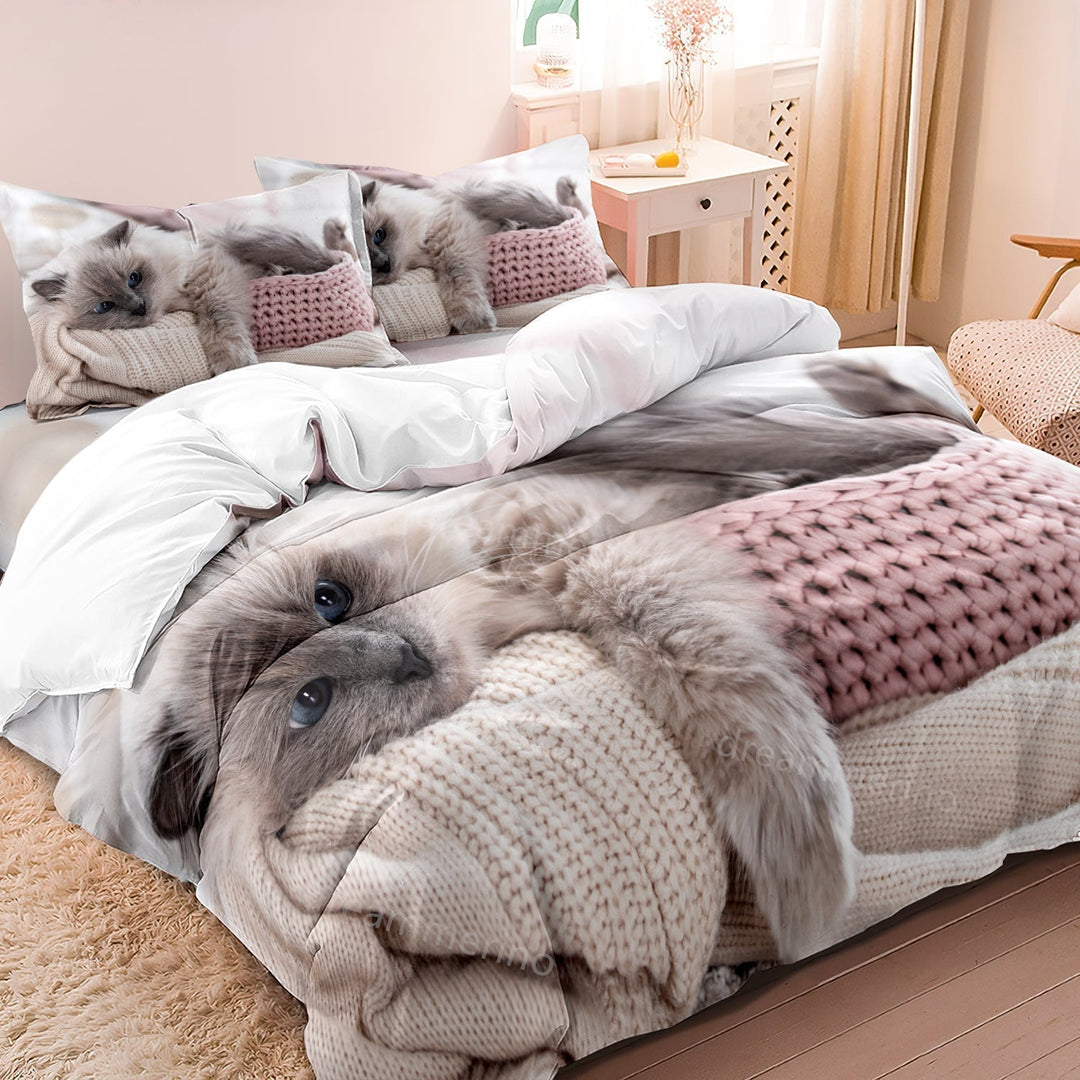 Lyxigt Vintage Duvet Överdrag Set – Andningsbart &amp; Hypoallergeniskt