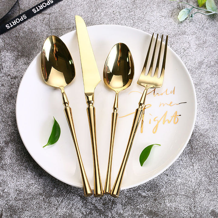 Klassiskt Set i Rostfritt Stål med Eleganta Handtag