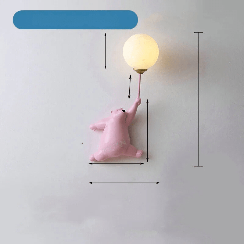 FairyGlow – Tecknad Vägglampa för Barn | Magisk Nattlampa med 3D Måne Design