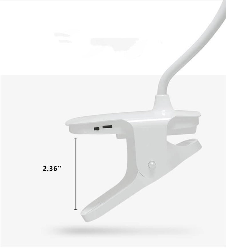 Enkel LED-klämma skrivbordslampa uppladdningsbar ögonskydd nattlampa