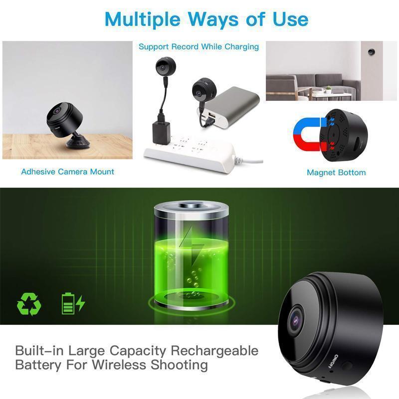 1080p Magnetisk WiFi Mini Kamera - Husvagn Backkamera