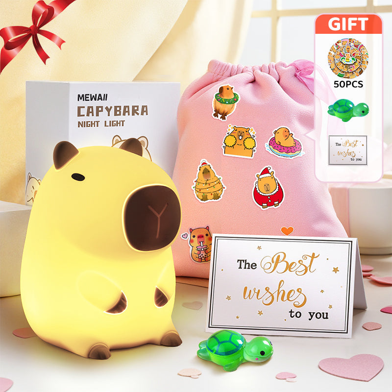 SquishBara | Capybara Squishy Nattlampa - Idealisk Gåva för Alla Åldrar