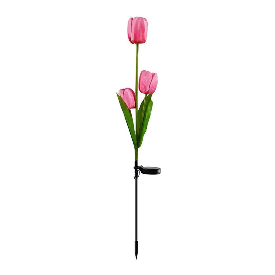 Solig Tulpan Gräslampa Utomhus Trädgård LED Tulpan Blomma Lampa Markspett Landskapsbelysning