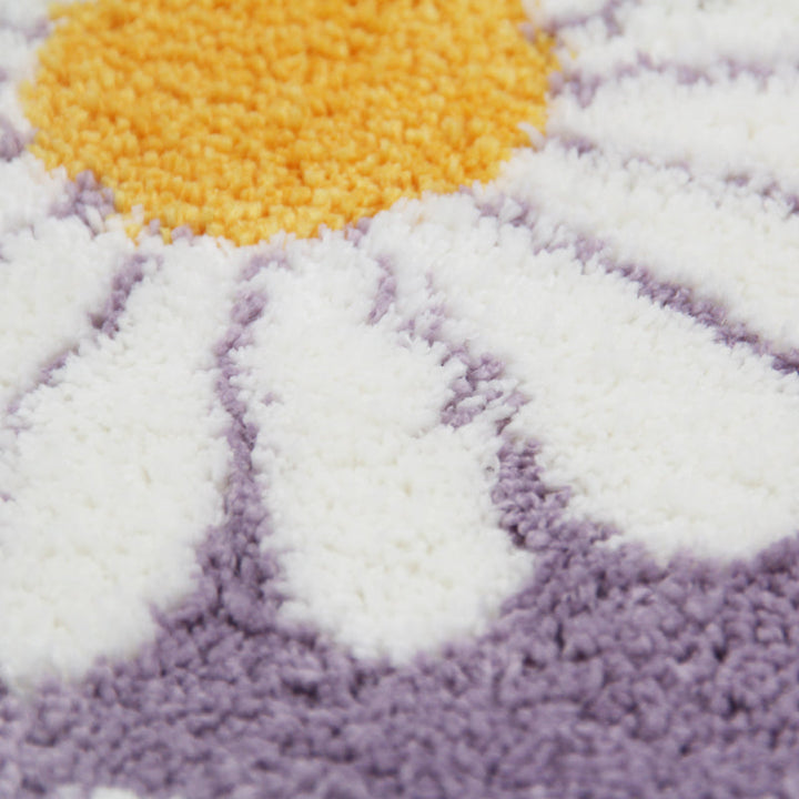 Feblilac Söt Daisy Badmatta, Lila Blommatta Badrum
