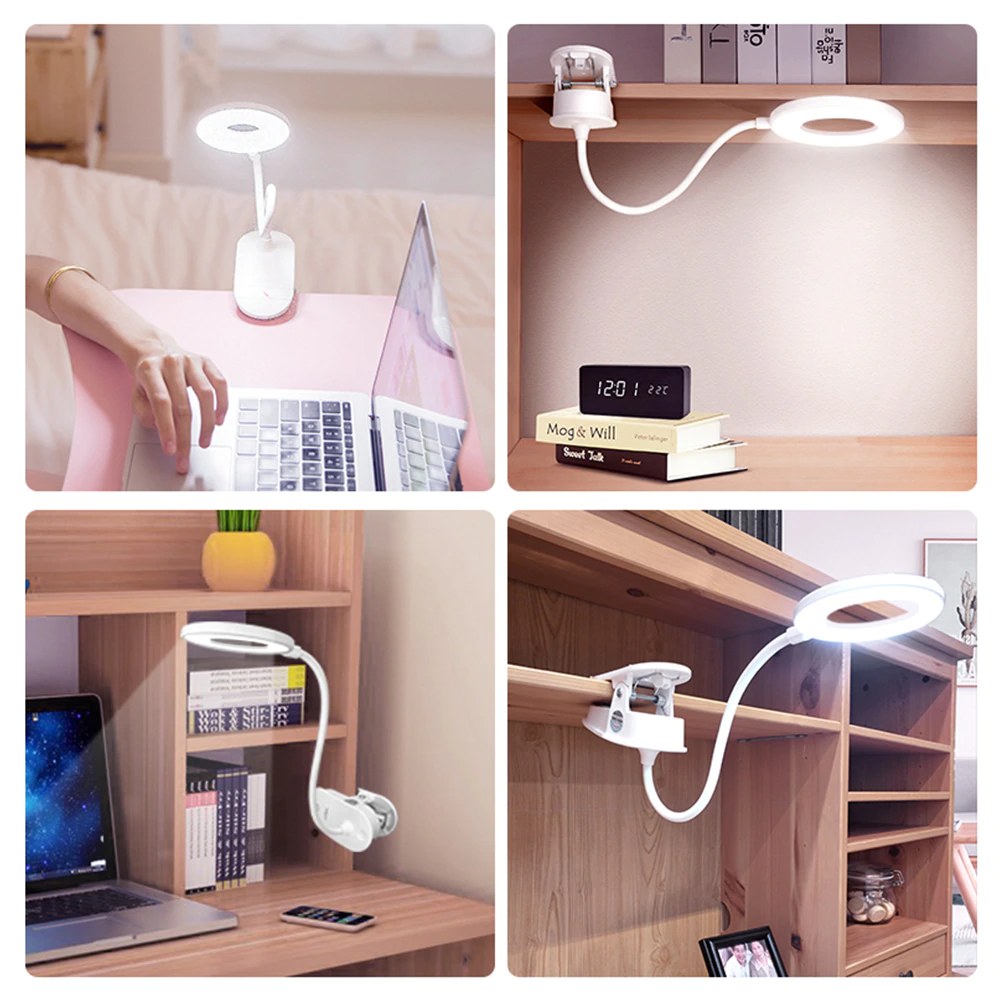Trådlampa för Sängbord med Klämfäste