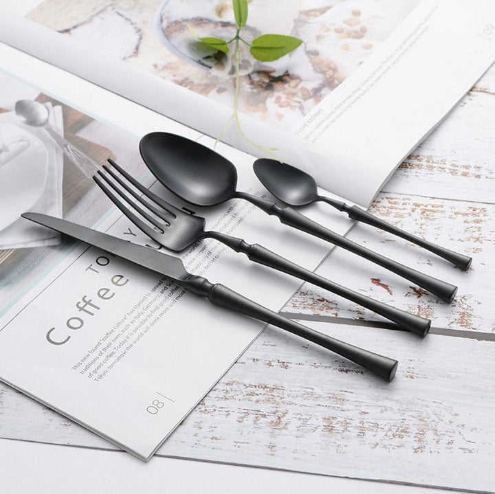 Klassiskt Set i Rostfritt Stål med Eleganta Handtag
