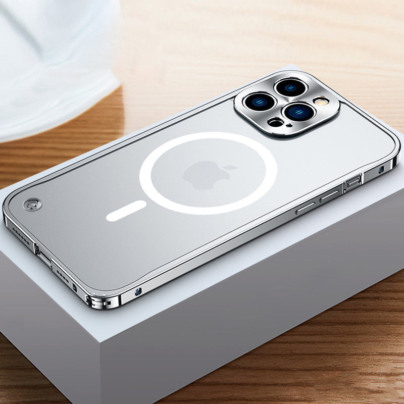 Magnetiskt mobilskal för iPhone med metallram |