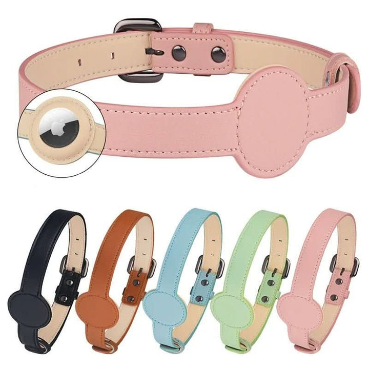 EDOUARD – Elegant hundhalsband med AirTag-hållare och väderbeständig design