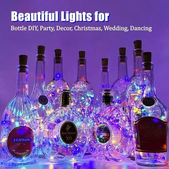 LED Flaska Ljus Kork Natt Ljus DIY Dekor |