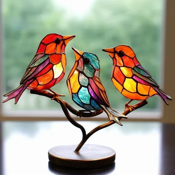 VitraGlow Hantverkad färgad Borddekoration | Konstnärlig Lyx Ornament