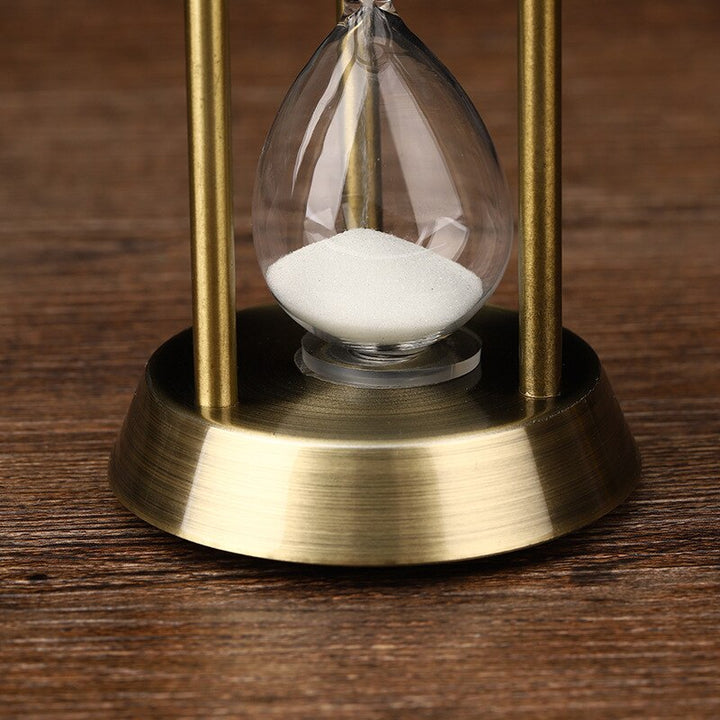 3/5/10 Minuters Retro Metall Handgjord Timglas Pendel Hemkontor Skrivbord Arrangement Ornament Sand Timer Sand Glas Dekoration