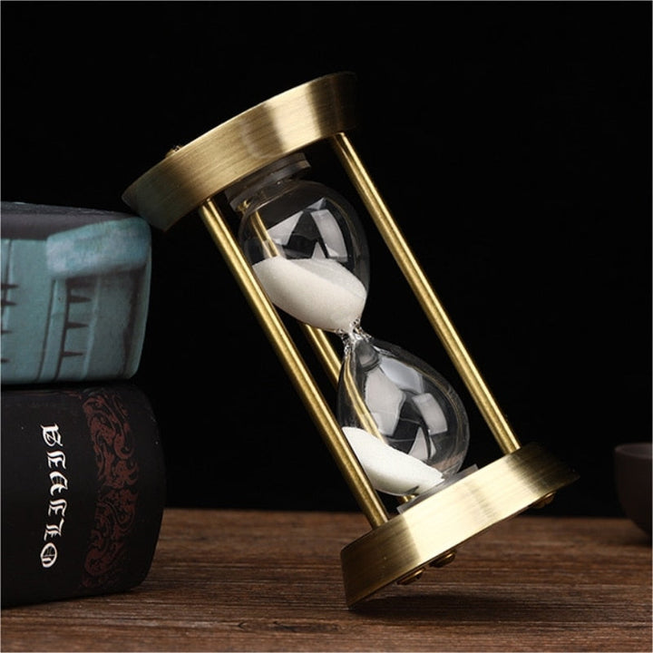 3/5/10 Minuters Retro Metall Handgjord Timglas Pendel Hemkontor Skrivbord Arrangement Ornament Sand Timer Sand Glas Dekoration
