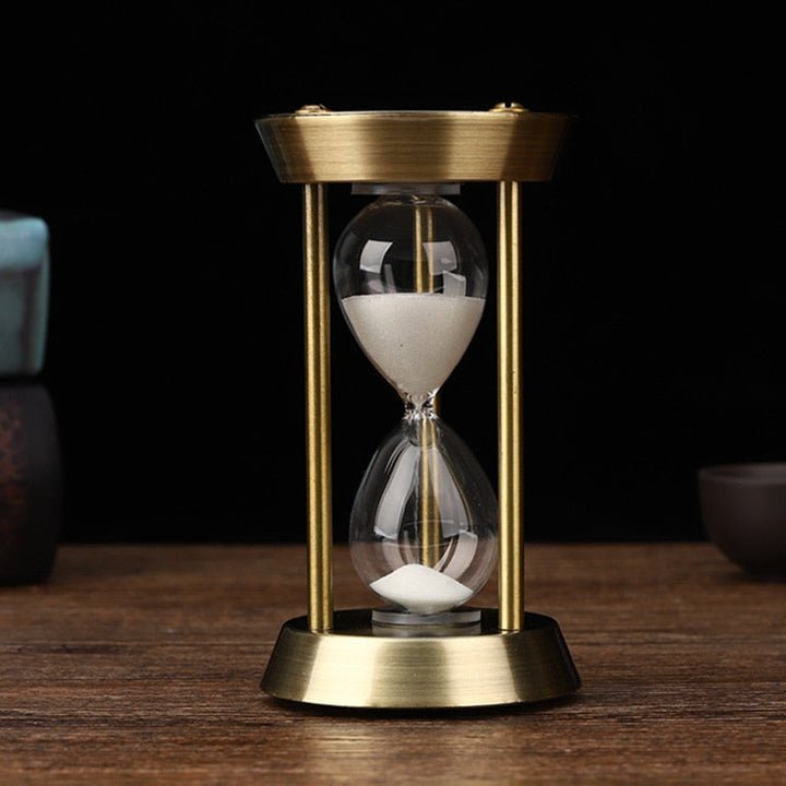 3/5/10 Minuters Retro Metall Handgjord Timglas Pendel Hemkontor Skrivbord Arrangement Ornament Sand Timer Sand Glas Dekoration