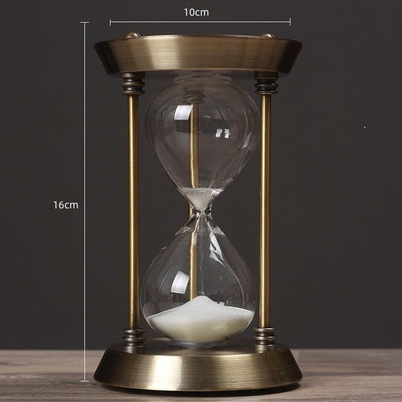 3/5/10 Minuters Retro Metall Handgjord Timglas Pendel Hemkontor Skrivbord Arrangement Ornament Sand Timer Sand Glas Dekoration