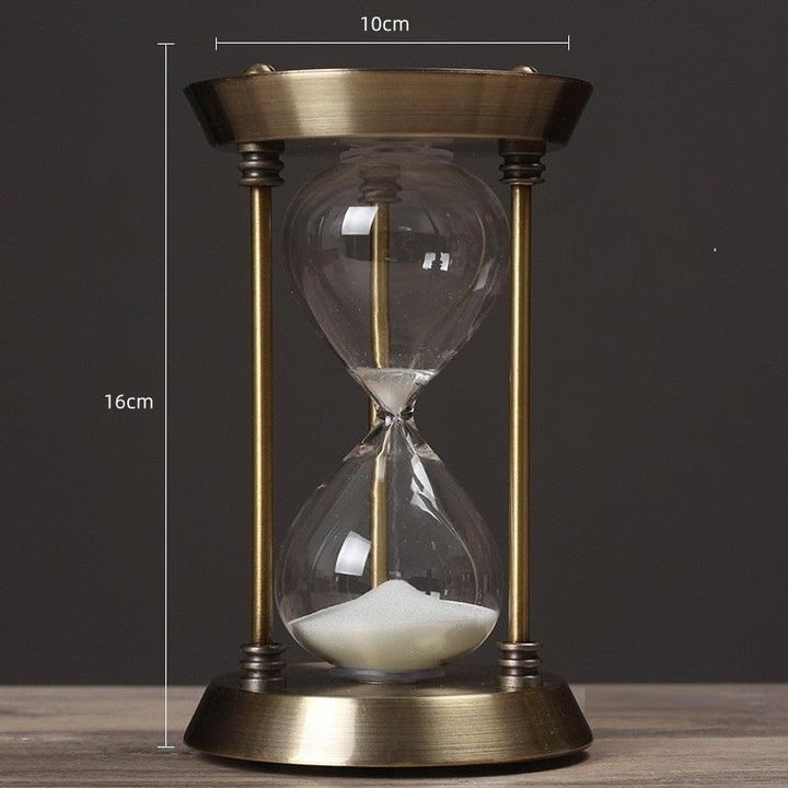 3/5/10 Minuters Retro Metall Handgjord Timglas Pendel Hemkontor Skrivbord Arrangement Ornament Sand Timer Sand Glas Dekoration