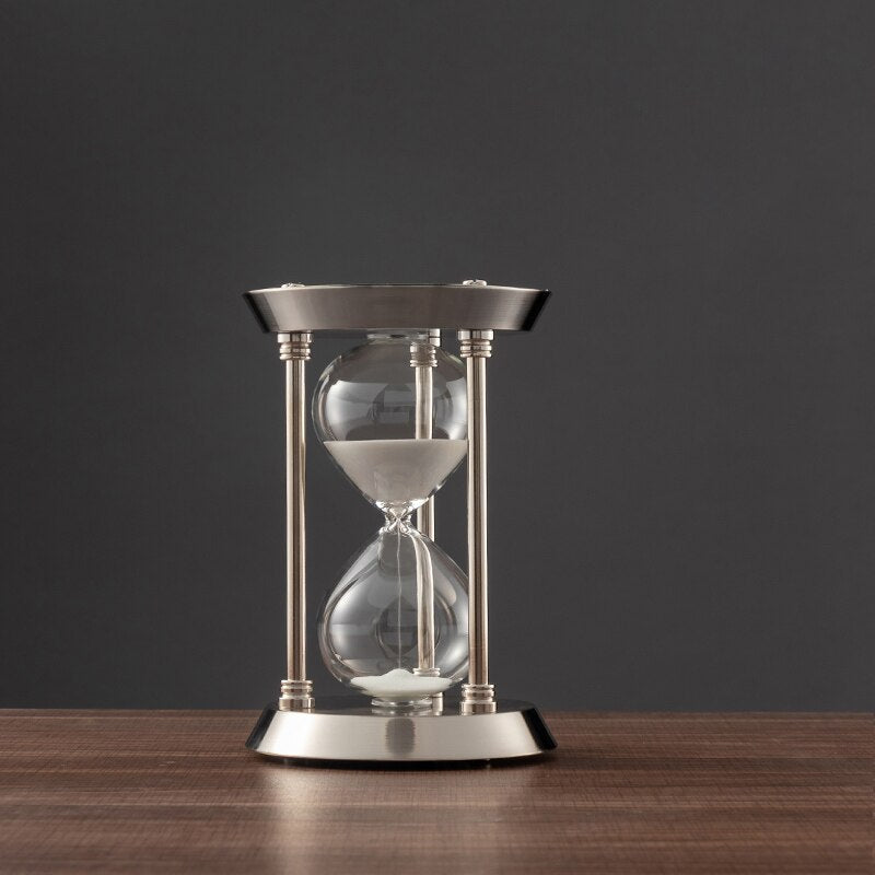 3/5/10 Minuters Retro Metall Handgjord Timglas Pendel Hemkontor Skrivbord Arrangement Ornament Sand Timer Sand Glas Dekoration