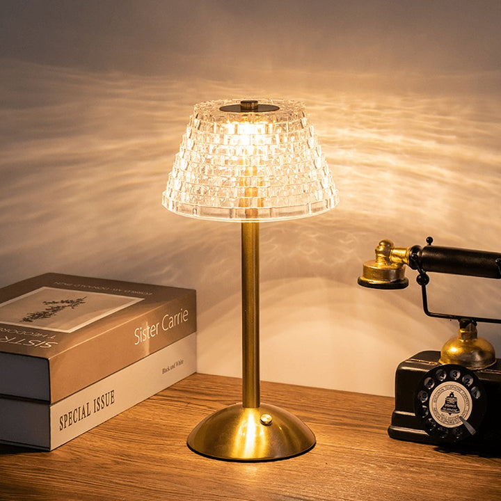 AuraGlow Bordslampa - Uppladdningsbar LED-lampa med dimmerfunktion