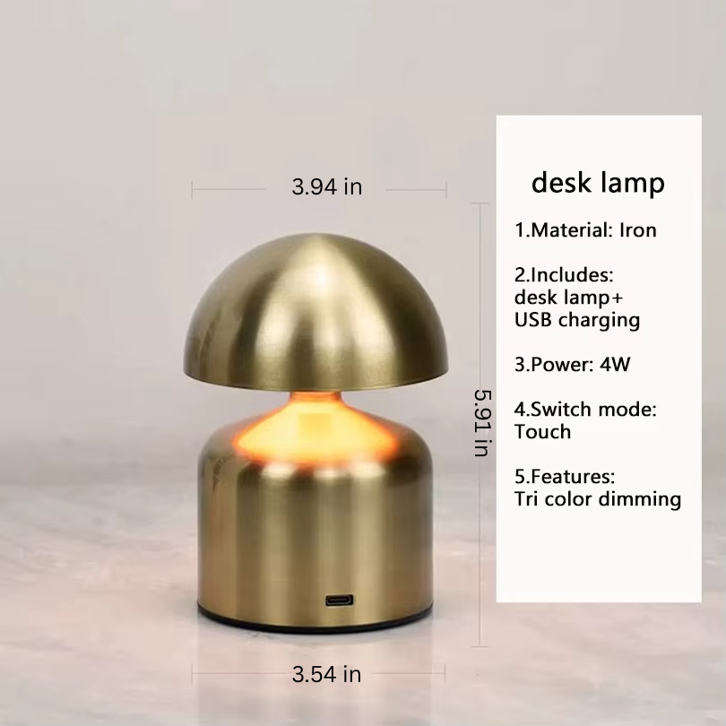 Mångsidig LED Touch Sänglampa - 3-färgad Dimbar Nattlampa