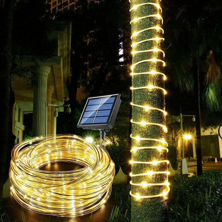 LED Solcells Ljus - Utomhus Vattentåliga Ljus för Jul, Trädgård, Gräsmatta, Träd, Staket och Vägdekoration