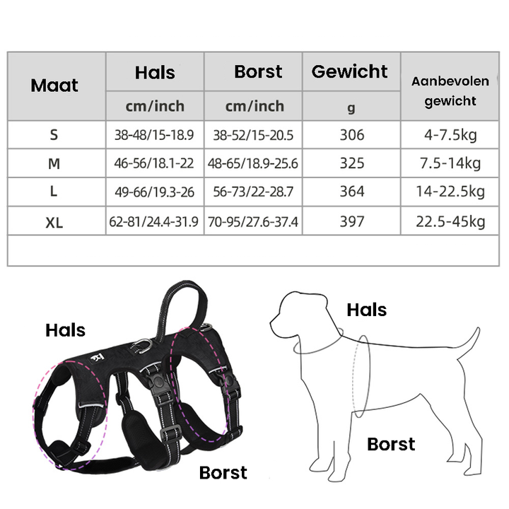 Reflekterande Anti-Dra Hundsele - Gripguard
