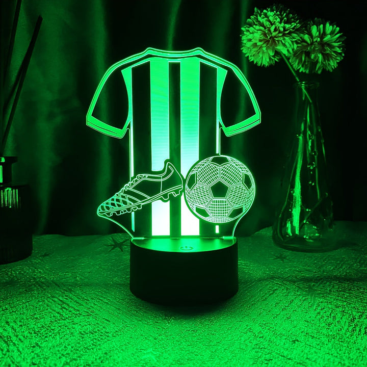 SportGlow Lampa - 3D LED Nattljus för Fotbollsfans