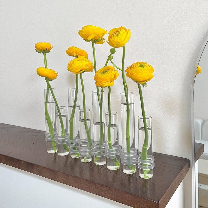 Flexibla Blomvaser med Gångjärn | Modern Glasrörsvas