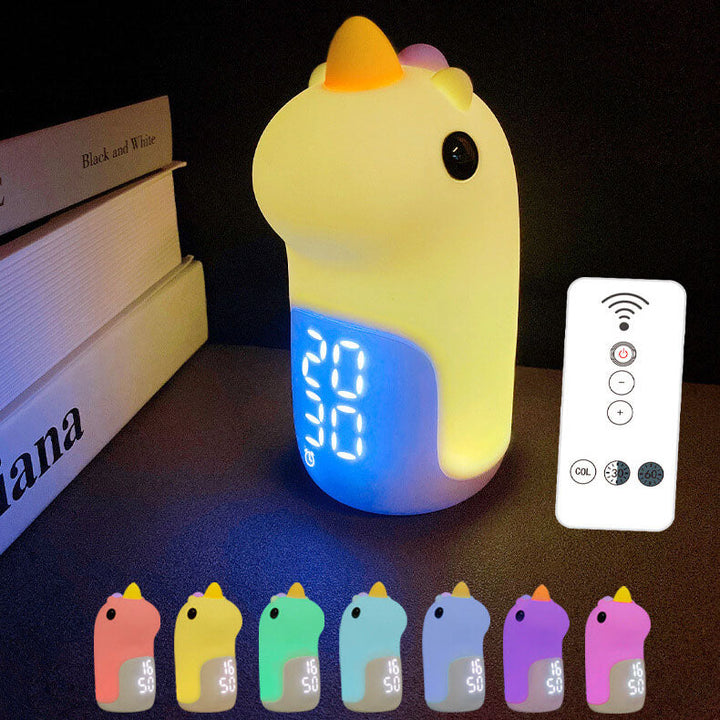 Unilora DreamLight Väckarklocka | Enhörningsdesign | Timer &amp; LED Nattlampa | Barnrumsinredning