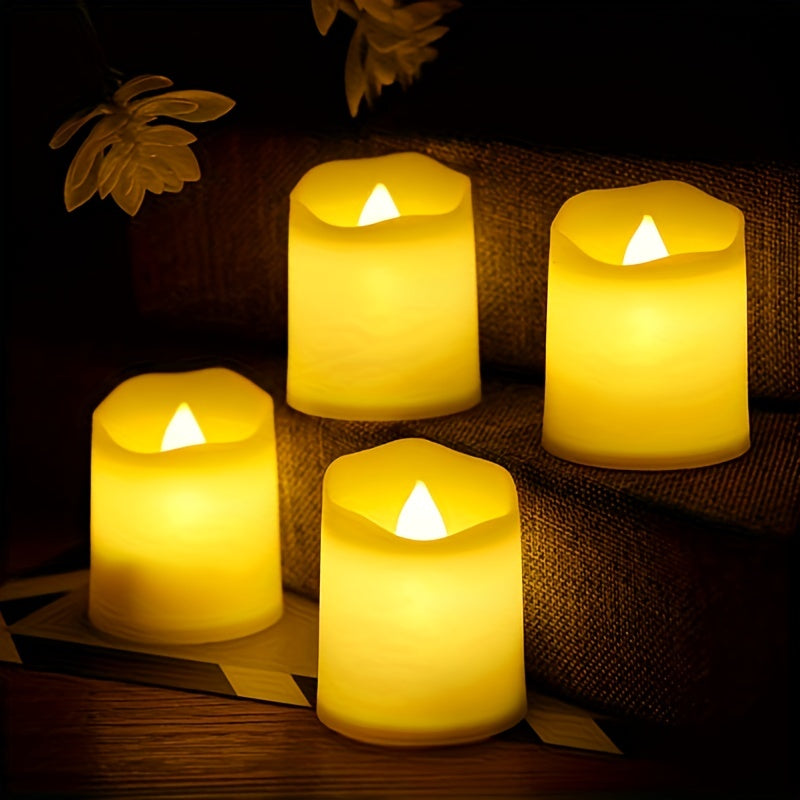 24/50/100 Pack flameless LED-ljus – batteridrivna blinkande värmeljus, rökfria och romantiska för bröllop och förlovningar