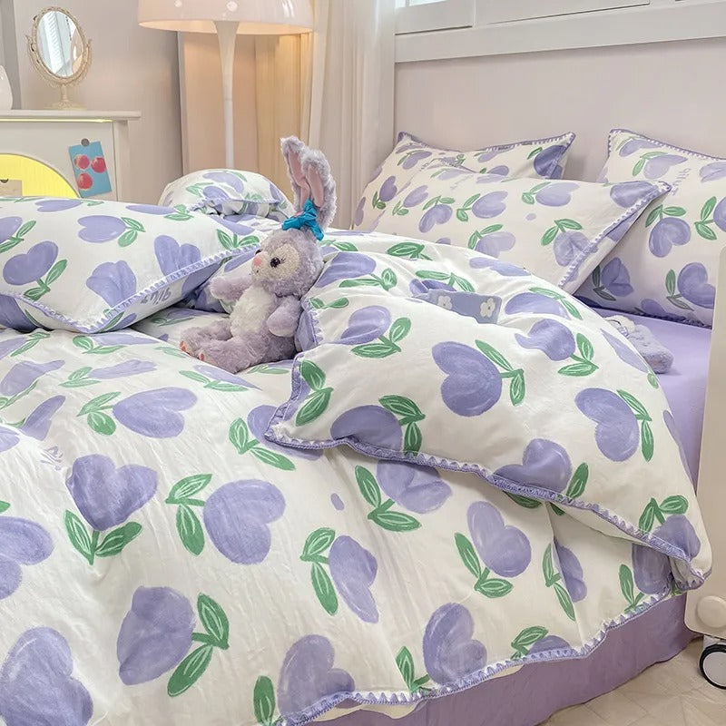 Blossom &amp; Berry Dröm Sängkläder Set 4 delar Blommig Duntäcke