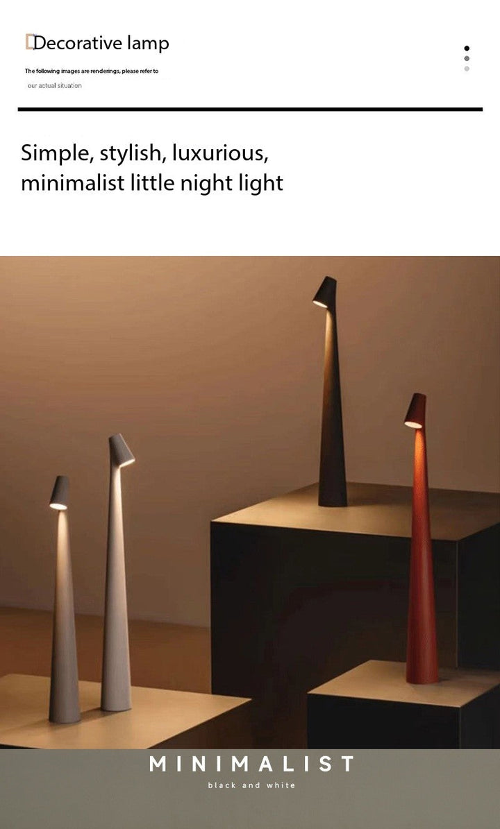 Gao Fushuai Uppladdningsbar Bordslampa Sängbord Avancerad Lampa Kreativ Dekorativ Nattlampa Skrivbords Atmosfärslampa