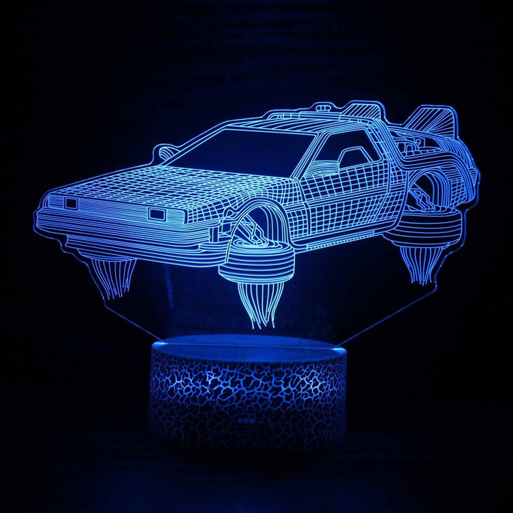 Sportbilserie 3D nattlampa LED stereo ljusillusion lampa USB nattduksbord lampa modellering lampa dimmer