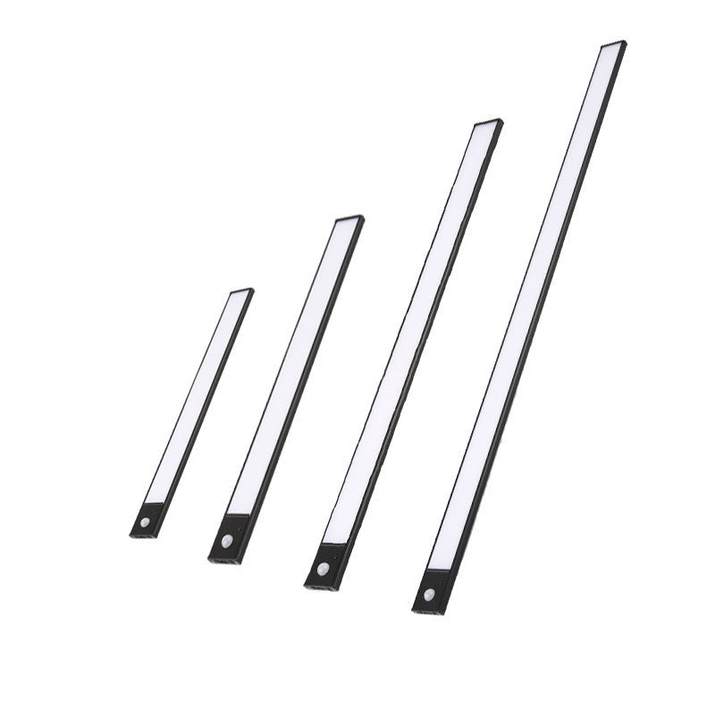 Ultrathin LED-lampa med människokroppsinduktion, magnetisk sug, smart laddning, nattlampa för vinkyl, garderobslampa, ljusremsa