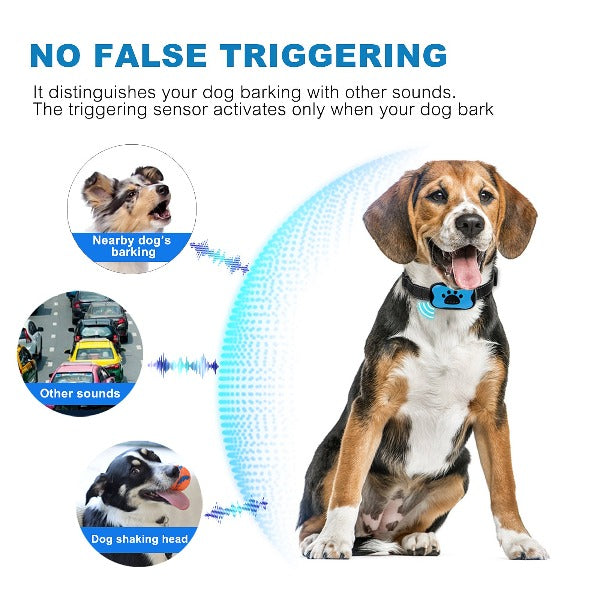 Smärtfri Anti-Bark Krage – Vibrationer &amp; Ultraljud för Hundar