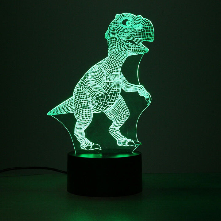Dinosaurie Nattlampa - 3D Dinosaurie Lampa - T Rex Nattlampa