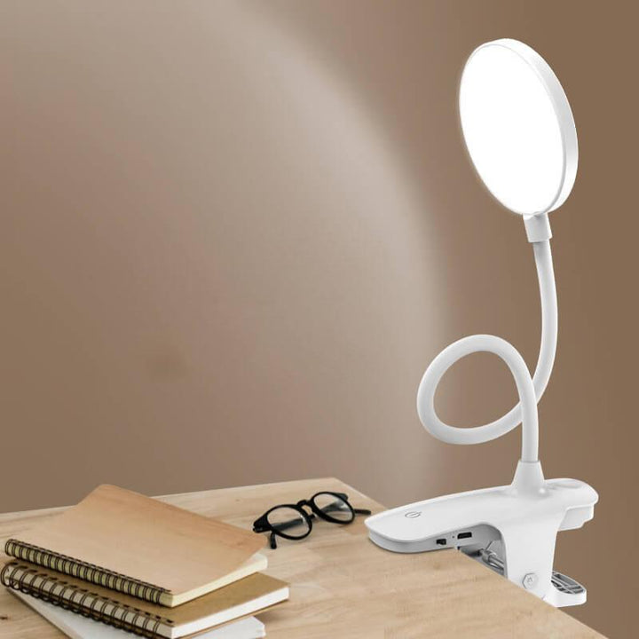 Enkel LED-klämma skrivbordslampa uppladdningsbar ögonskydd nattlampa