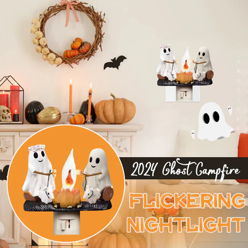 Spökljus med fladdrande nattlampa ️‍