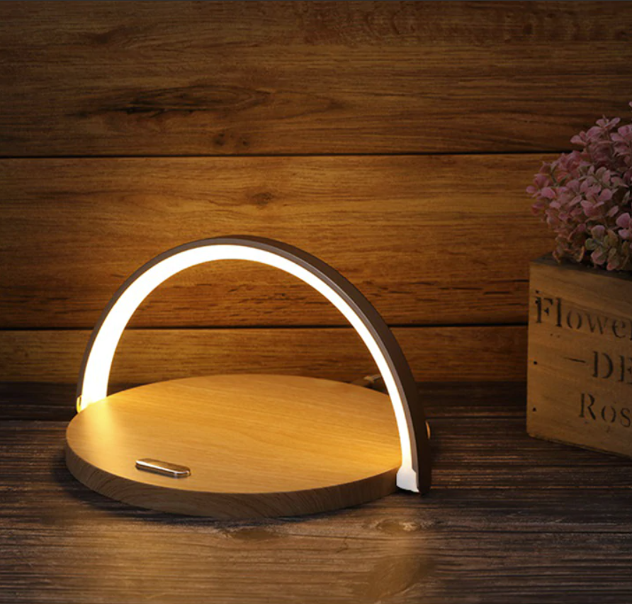 Bowlight Design™ - Stilig 3-i-1 Nattlampa med Qi-laddare