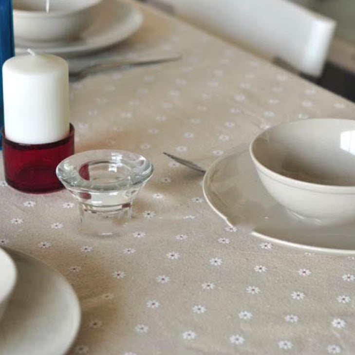 Daisy Print Bomull-Linne Duk