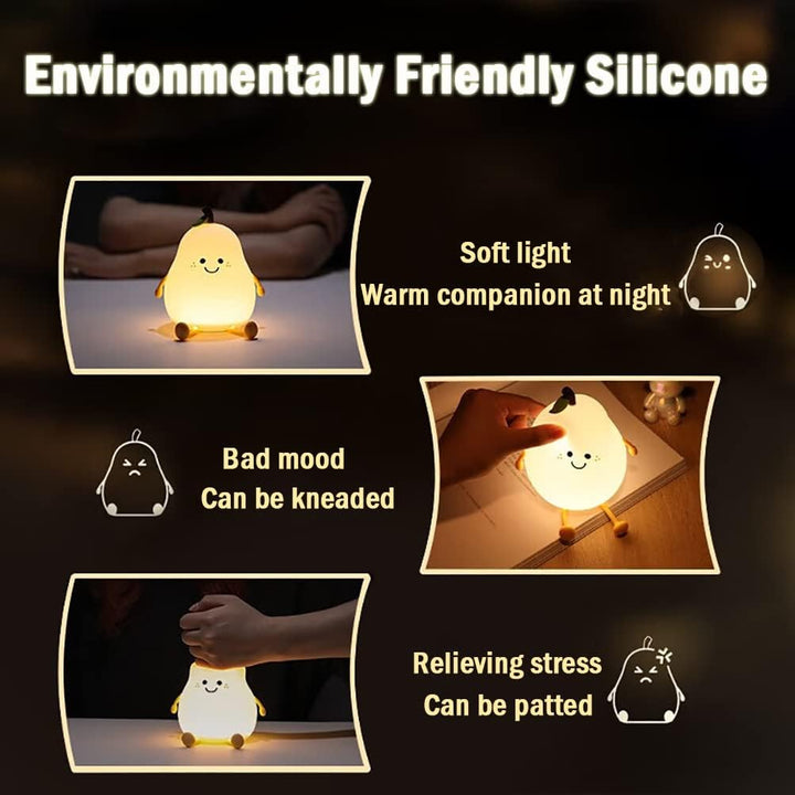 Chic PearGlow Nattlampa med USB-laddare och Varm Vit Ljus