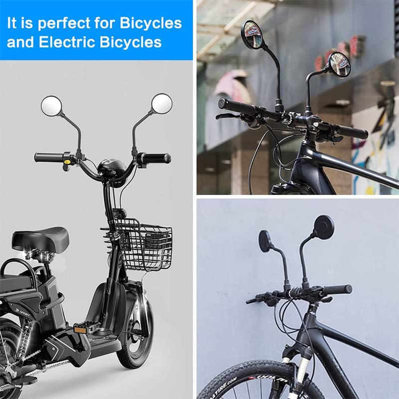 FlexiView cykel spegel med lång fäste |