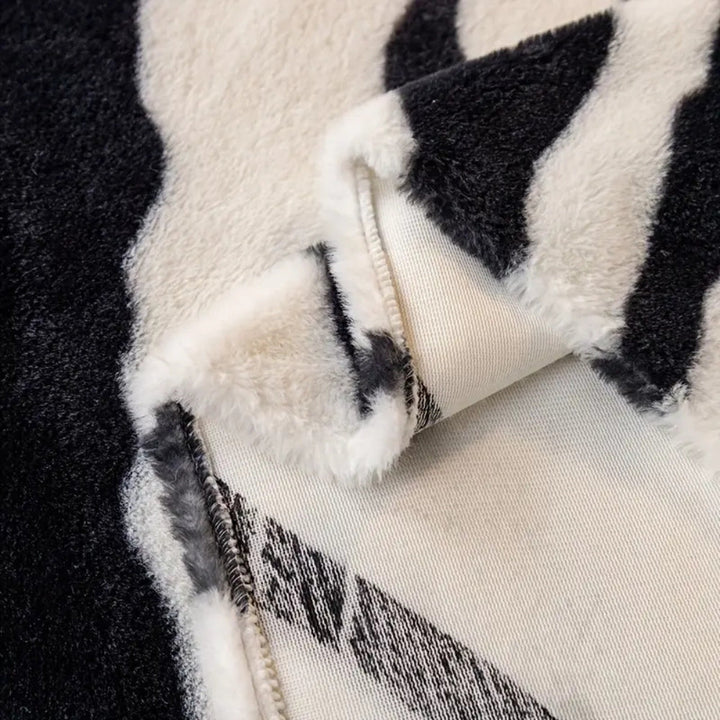 Vilda Randiga Zebra Fleece Sofföverdrag